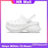 ของแท้พิเศษ Crocs Classic Clog Small Whale White Shoes Non-Slip Thick Sole Beach Sandals 206302-100 