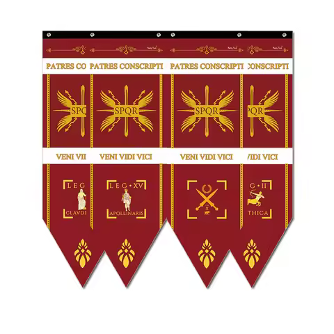 Roman legionary room decor flag Caesar Rome empire SPQR Legions war banner home decor yard & garden 