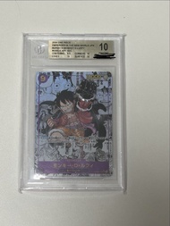 海賊王 閃卡魯夫3檔漫畫 鑑定bgs 金10  luffy manga bgs gold 10