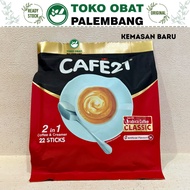 CAFE21 2 IN 1 COFFEE CREAMER ARABICA INSTANT COFFEEMIX 22 STICKS GOLD ROAST COFFEE CAFE 21 GOLDROAST