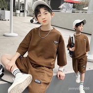 Pakaian Kanak-kanak Lengan Pendek Kanak-Kanak Borong Budak Lelaki Musim PanasTDua Helai Seluar Pendek Baju2023Penghantar