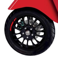 Biajo vespa/GTS 300 Wheel Reflective Sticker Wheel Rim Sticker Tire Bell Sticker Modified Decal Car 