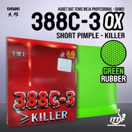 Karet Bat Tenis Meja Pingpong Dawei 388C-3 Killer Green OX Bintik Pendek Serang Jahat Original