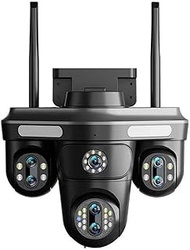 35MP 7 Lens WiFi Camera 10X Zoom CCTV 4 Screen Outdoor Surveillance Cam Auto Tracking PTZ Cameras Wi
