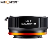 K&F Concept NIK-E Nikon F Lens to E FE P Mount Camera Adapter for Nikon AI F Lens to for Sony NEX E 