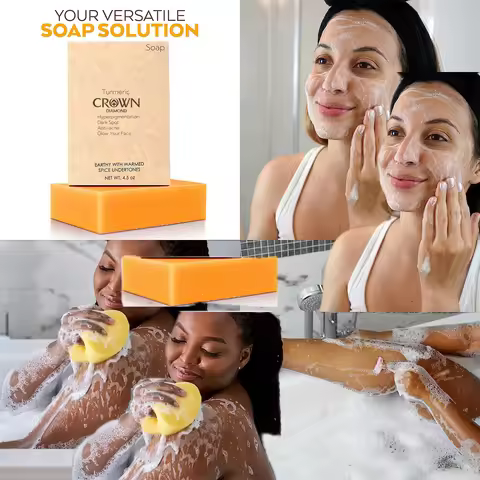 Turmeric Soap Herbal Organic Deep Cleansing Exfoliating Bath Soap Gentle Nourishing Bath And Body Wo