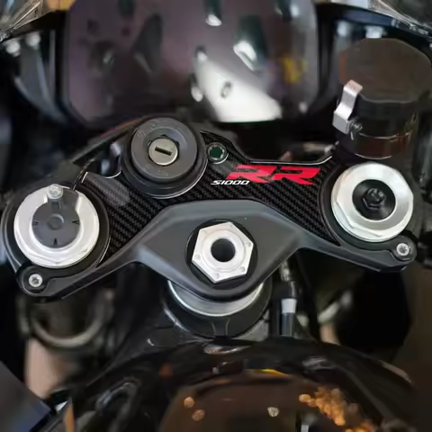 New M1000RR Motorcycle 3D carbon fiber Top Fork Yoke Protector Decal sticker For BMW S1000RR 2023 20