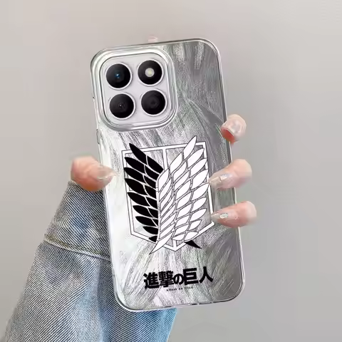 A-Attack On T-Titan Logo Case for Honor X8c X7b X9c 200 Pro X9a 200 400 Lite X8a X9b X8b Black Soft 