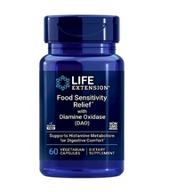 Life Extension Food Sensitivity Relief อาหารเสริม Diamine Oxidase (DAO) 60 แคปซูล สำหรับการย่อยอาหาร