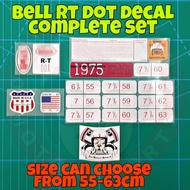 Set Sticker RT DOT LOCENG Complete Set Depan Belakang dan Dalam Freegift Stiker Made in USA untuk be