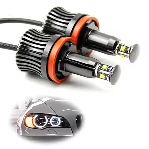 A19 White CREE 20W High Power H8 LED Angel Eyes Compatible With for BMW E60 E61 E90 E92 E70 E71 E82 
