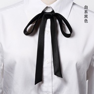 Tie and bow tie Hand-made lk bow Tie bow Small Ribbon Tie Style All-match Scarf Belt Narrow Multi-pu