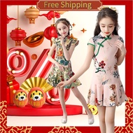 NX301 (Direct Factory) Baby Girl Romantic Graphic Chinese Cheongsam For Kids Chinese New Years Dress