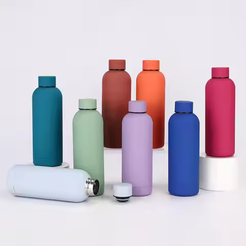 500ml Thermos Cup Small Mouth Water Bottle Stainless Steel Heat Retention 6-12H Portable Car Mug for