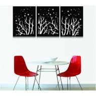 Snow Wall Art, 3D Wall Decor, Set of 3 panels, Christmas Gift, Christmas Deco , Wall Decoration, Hom