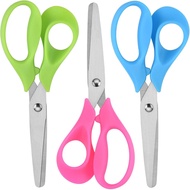 Left Handed Scissors Kids,5" Left Handed Kids Scissors,Stainless Steel Blade Comfort-Grip Handles Bl