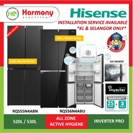 *𝐅𝐑𝐄𝐄 𝐃𝐄𝐋𝐈𝐕𝐄𝐑𝐘* HISENSE 520L 4 Door Inverter Fridge RQ555N4ABN (520L) Refrigerator Peti Sejuk 4 Pint