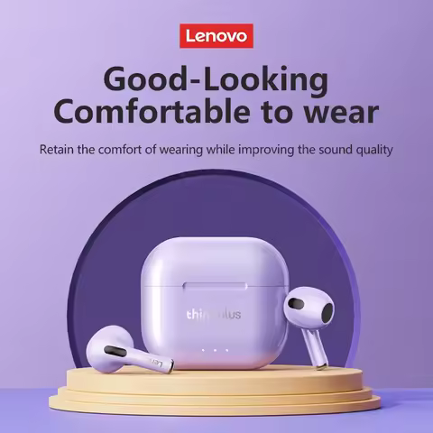 Choice Lenovo LP40 Plus Wireless Bluetooth V5.3 Earphones Low Latency Gaming Sports Earbuds Mini Lig