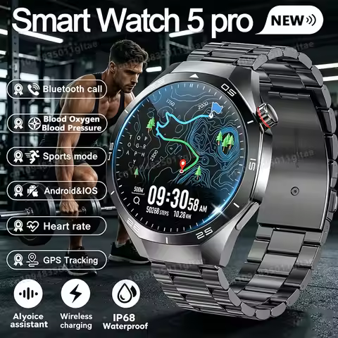 Watches Pro 2026 New Men Smartwatch High-Definition Screen Health Tracker Bluetooth Call Voice Assis