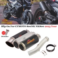 Slip On For CFMOTO 800NK NK800 800 Nk 2023 Year Motorcycle GP Exhaust System Middle Link Pipe With M