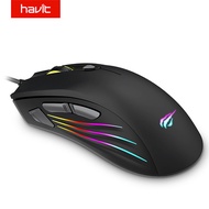 HAVIT Gaming Mouse RGB Backlit 7200DPI Programmable 7 Buttons USB Wired Optical Mouse Gamer for PC C