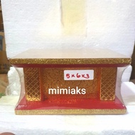 dudukan patung dewa tatakan dewa alas patung emas uk 5x6x3 inch