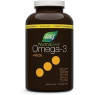 Nature's Way NutraSea Omega 3 + Vitamin D Softgels Supplement with Fish Oil – Lemon Flavour – Heart,