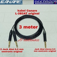 Ready!! Kabel Canare Jack 2 Akai 6.5 Mm To Akai Stereo 6.5 Mm 3 Meter