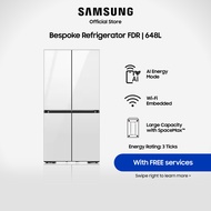 [Climate Voucher Eligible] [Pre-order] Samsung RM70F63R3WSS 648L Bespoke Refrigerator FDR AI Energy 