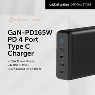 [Pepper Jobs] GaN-PD165W PD 4 Port Type C Charger for Laptops, Tablets, Smartphones, Digital Cameras