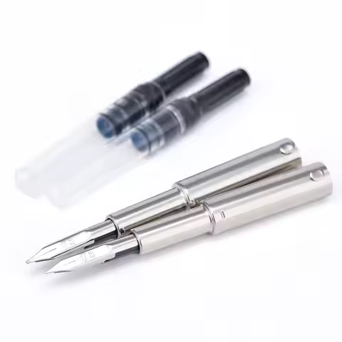 2 PCS Jinhao 10 Fountain Pen Replacement Extra Fine Nib & Fine Nib with Converter