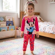 235H J2 HEYOU Kids Girl Cartoon Cotton Sleepwear Pajamas Set Minnie (3y, 5y, 6y)
