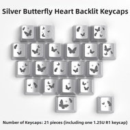 AULA | Wolf Spider Theme Heart Butterfly Keycaps Mechanical Keyboard Compatible with Win/Hero/68/F87