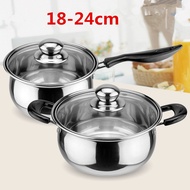 Stainless steel soup pot thickened noodles milk pot instant noodles auxiliary food pot induction cooker gas general purpose wok