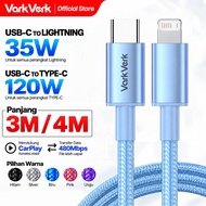 VarkVerk (C04) / 3m 4m/ Long version of aluminum alloy braided data cable 4m meter3m, TYPE C to TYPE