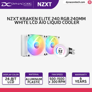 NZXT Kraken Elite 240 RGB 240mm AIO Liquid Cooler with LCD Display and RGB Fans - White