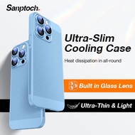 Sanptoch Slim Cooling Phone Case For iPhone 14 13 12 Pro Max Thin Shockproof Cover For iPhone 11 Pro Max PC Heat Dissipation Protective Casing