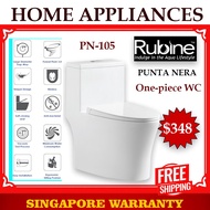 Rubine Toilet bowl Rimless One-Piece Toilet | PN-105S06 / PN-105S10 / PN-105P07| Available S-trap an