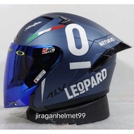 Helm Halfface face ALV Ultron Paket Ganteng Leopard