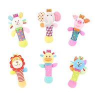 Newborn Baby Hand Crank Cartoon Animal Hand Crank Stick with Rattle BB Stick