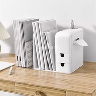 壁掛式文件收納架 - 書本收納盒 學生書桌立架 抽屜式筆筒 桌面置物架 辦公室文件收納架子-0537-1奶白色