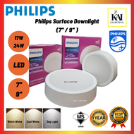 [𝗦𝗜𝗥𝗜𝗠] PHILIPS Meson LED Surface Downlight 7" 9" 17w 24w LED Surface Philips 59472 59474