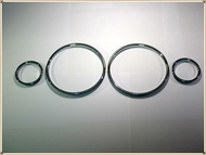 Chrome Speedometer Gauge Dial Rings Bezel Trim Chrome Tacho Rings for BMW E39 5 Series BMW E38 7 Series BMW E53 X5