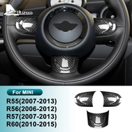 Airspeed Real Carbon Fiber for MINI Cooper Countryman R55 R56 R57 R60 Car Steering Wheel Button Deco