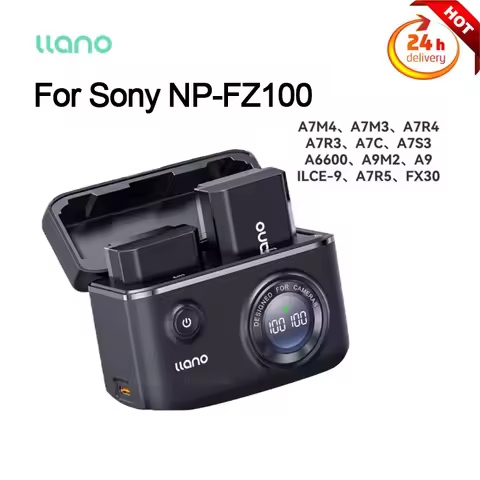LLANO NP-FZ100 Camera Battery Charging Box For Sony a7m4 for Sony a7m3 A7c A7R3 A7R4 7RM3 A9M2 DSLR 