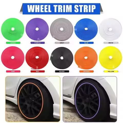 4M / 8M Car Rim Protect Strip Wheel Edge Protector bright Matte car Wheel Sticker General automotive