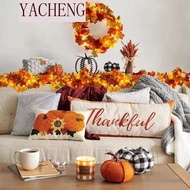 YACHENG Red Autumn Maple Leaves, Creative 1.7m Artificial Maple Garland, Hanging Vine Realistic Doub