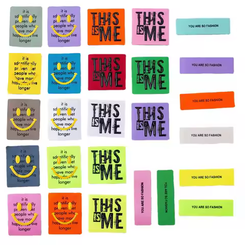 Three-dimensional smiley face letter label clothing luggage hat accessories