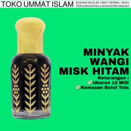 Bibit Minyak Wangi Misk Hitam Ukuran 12 ML Botol Tola Batang Emas