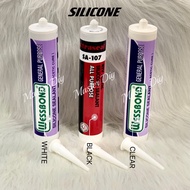 ‼️READY STOCK‼️SILICONE BLACK / CLEAR / WHITE / GAM AKUARIUM KACA BUMBUNG BESI / AQUARIUM SEALANT GL